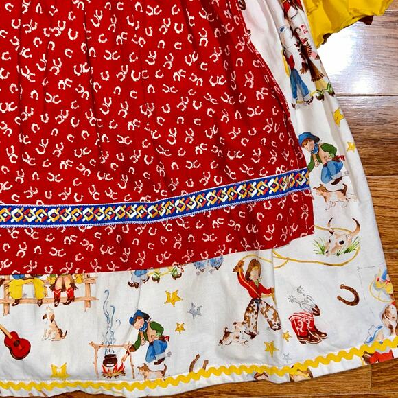 Boutique Girls Western Tickled Pink Rodeo Cowgirl Bell Sleeve Shirt & Dress 6 - Picture 5 of 16